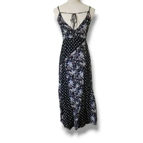 Tobi Floral Patchwork Bohemian Strappy Maxi Dress - Picture 3 of 4